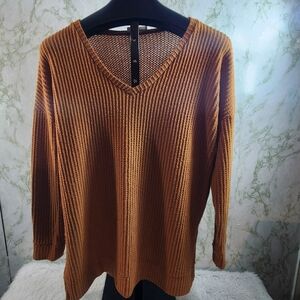 ZENANA Soft Vneck Long Sleeve Top